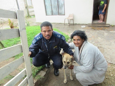 Dog's head stuck in pipe for 4 days